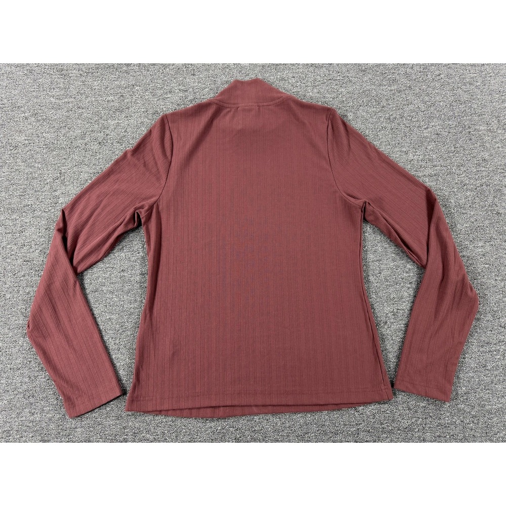 Varley Shirt Womens Medium Astrid Fitted Long Sleeve‎ Variegated Rib Tee
